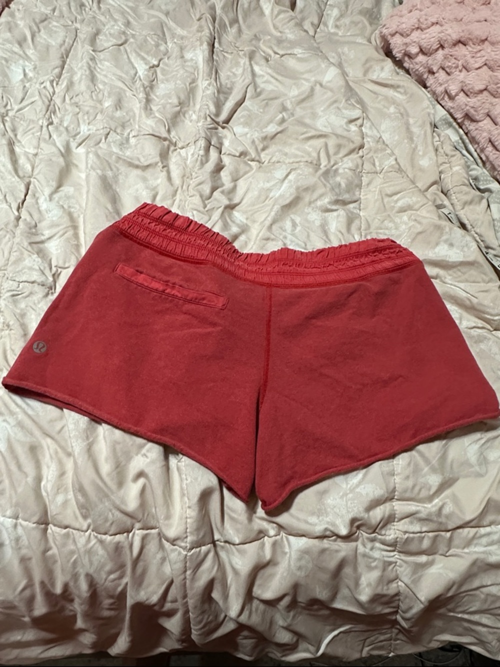 Lululemon sweat shorts red